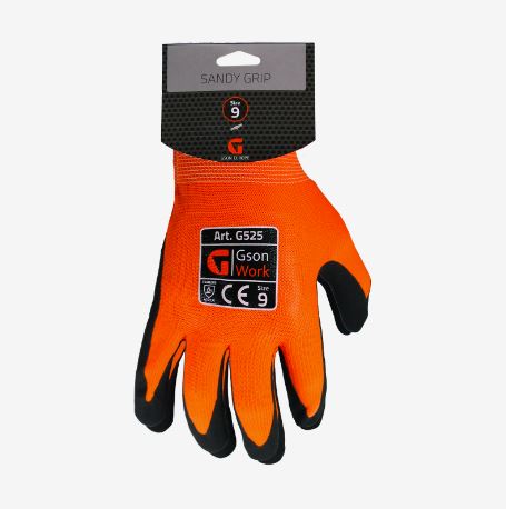 Sandy Grip työkäsine Polyester, Oranssi