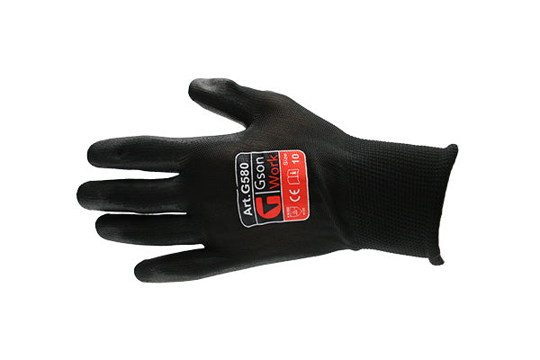 PU Palm viiltosuojakäsine harmaa. Kosketusnäyttö yhteensopiva